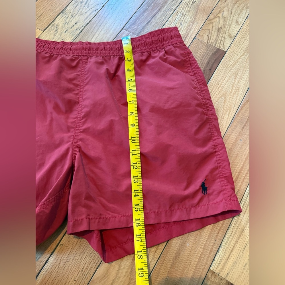 VTG Polo Ralph Lauren Red Swim Trunks Lined Lifeguard Shorts Men’s Size L - Picture 9 of 13